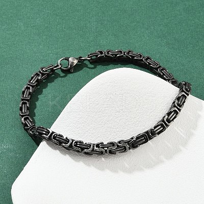 304 Stainless Steel Chain Bracelets for Women Men BJEW-Z143-31AS-1