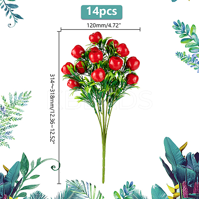 Plastic Imitation Apple AJEW-WH0502-39-1
