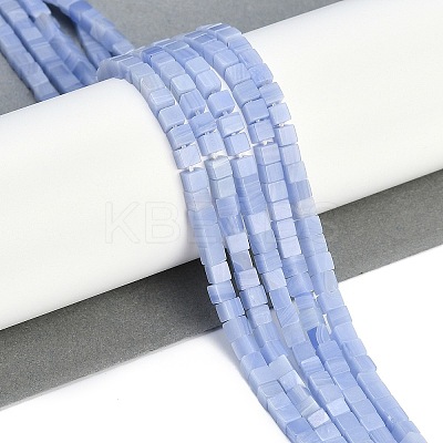 Dyed Synthetic White Jade Imitation Blue Lace Agate Beads Strands G-B129-A02-01-1
