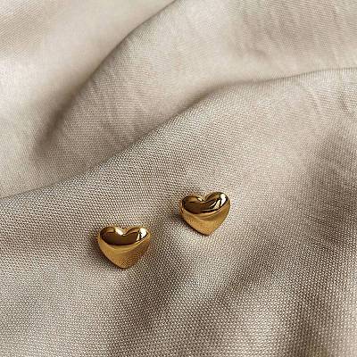 304 Stainless Steel Stud Earrings for Women LS-EJEW-G459-01C-G-1