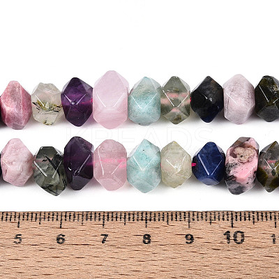 Natural Sodalite & Rhodonite & Prehnite & Amethyst & Rose Quartz & Flower Amazonite & Sunstone Beads Strands G-N358-01A-01-1