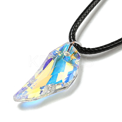 Waxed Cord Necklaces NJEW-P310-06P-1