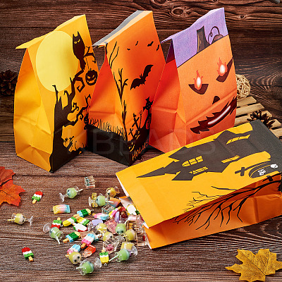 20Pcs 5 Styles Halloween Candy Paper Bags ABAG-TA0001-39-1