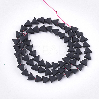 Spray Painted Non-magnetic Synthetic Hematite Beads Strands G-T116-15-17-1