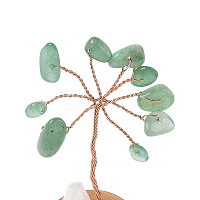 Natural Green Aventurine Chips Tree of Life Decorations DJEW-P022-02A-05-1