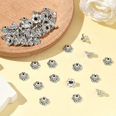 Tibetan Style Bell Filigree Bead Caps LS-X-TIBE-A23845-AS-FF-1