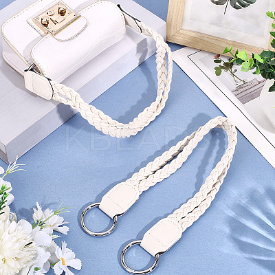 2Pcs Braided PU Leather Handles PURS-CL0001-18A-1