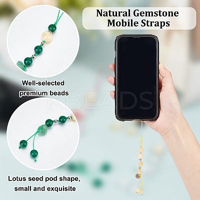 Natural Gemstone Mobile Straps HJEW-OC00012-1