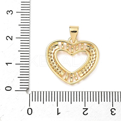 Brass Micro Pave Cubic Zirconia Pendants KK-D426-21E-G-1
