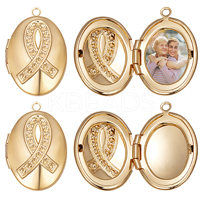10Pcs Brass Locket Pendants KK-BBC0009-07-1