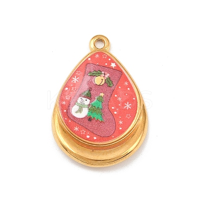 Printed 304 Stainless Steel Pendants STAS-B116-01A-G03-1
