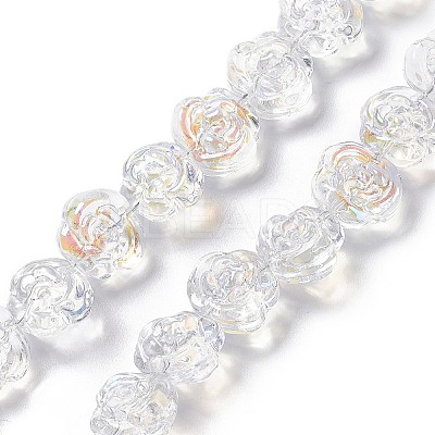 Electroplate Glass Beads Strands EGLA-L040-AB01-1