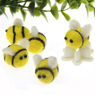 Bees Handmade Wool Felt Ornament Accessories PW-WG93258-01-1