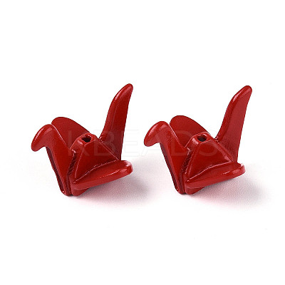 Rack Plating Spray Painted Alloy Beads PALLOY-T091-31E-1
