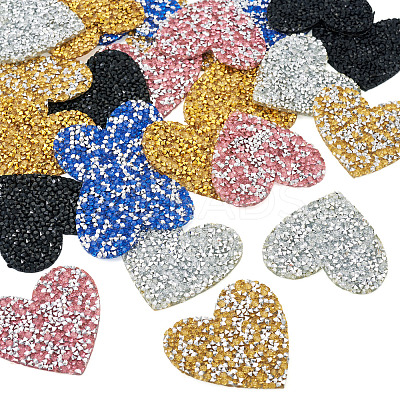 Polyester Hotfix Rhinestone Iron on Patches Applique Patch FIND-TA0002-53D-1
