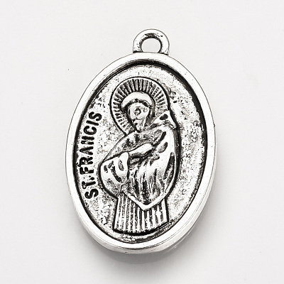 Tibetan Style Alloy Pendants TIBE-Q078-07AS-RS-1