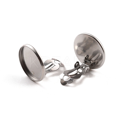 Non-Tarnish 316 Stainless Steel Clip-on Earring Findings STAS-I187-02A-P-1