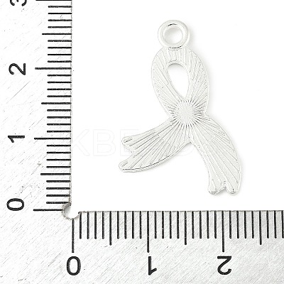 No To Drugs Red Awareness Ribbon Theme Alloy Enamel Pendants LS-ENAM-C026-02A-S-1