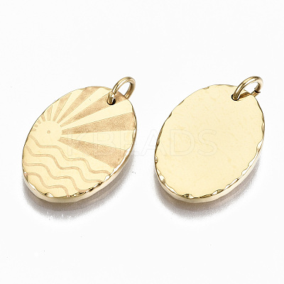 304 Stainless Steel Pendants STAS-S116-038G-1
