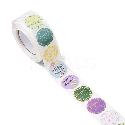 8 Patterns Easter Theme Self Adhesive Paper Sticker Rolls DIY-C060-03L-1