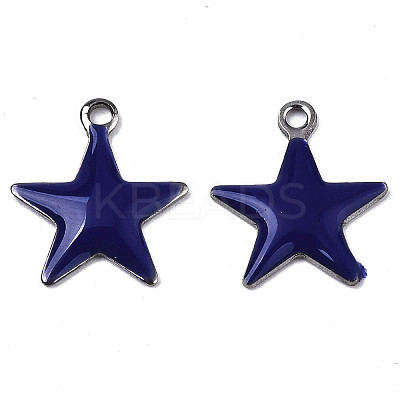 201 Stainless Steel Enamel Charms LS-STAS-N088-14B-1