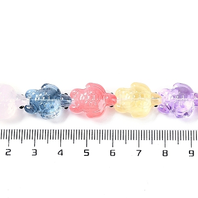 Transparent Glass Enamel Beads Strands GLAA-B021-06A-1