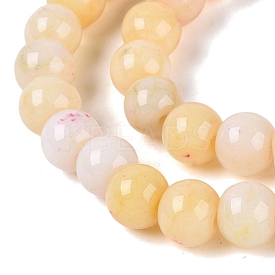 Ombre Effect Opaque Crackle Glass Beads Strands GLAA-Q106-01A-A16-1