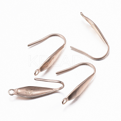 Ion Plating(IP) 316 Surgical Stainless Steel Earring Hooks STAS-H392-03RG-1