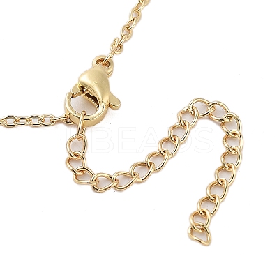 Brass Clear Cubic Zirconia Cable Chain Smiling Face Cloud Flower Pendant Necklaces NJEW-B100-06G-1