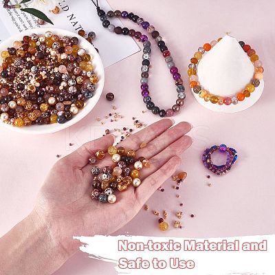 2 Bag Glass Round Beads Set JX547J-1