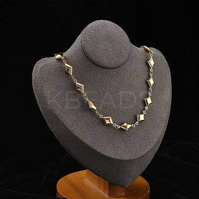 304 Stainless Steel Link Chain Necklaces NJEW-U023-04G-G-1