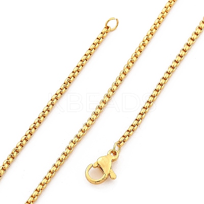 1.8mm Rack Plating Brass Box Chain Necklaces for Women Men MAK-L044-60G-2-1