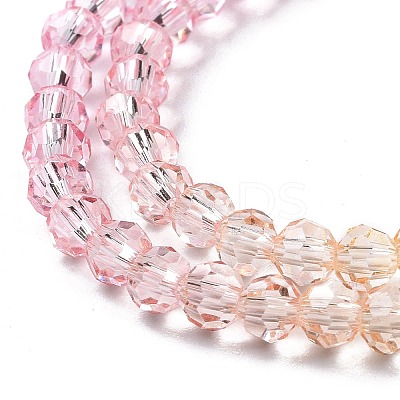 10 Strands Transparent Gradient Color Glass Beads Strands GLAA-CJ0002-09C-1