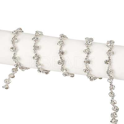 3 Yards Glass Rhinestone Chains DIY-DR0002-11C-1