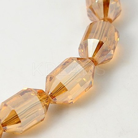 Electroplated Glass Beads EGLA-E006-12-1
