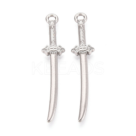 304 Stainless Steel Pendants STAS-N114-60P-1