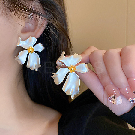 Silver Needle Silver Earrings Fashion Metal Earrings Simple Design Earrings TV7290-12-1