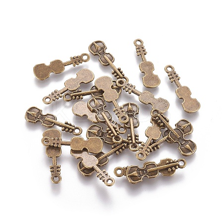 Tibetan Style Alloy Violin Pendants X-EA11011Y-AB-1