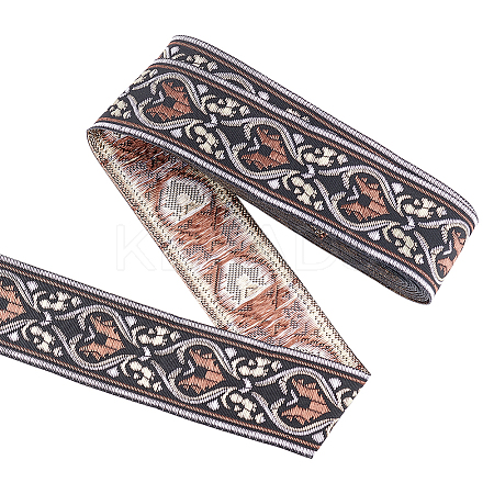 Ethnic style Embroidery Polyester Ribbons OCOR-WH0077-27C-1
