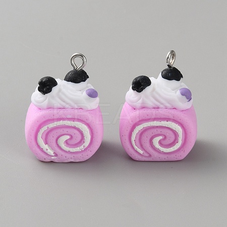 Opaque Resin Pendants RESI-CJC0028-05P-06-1