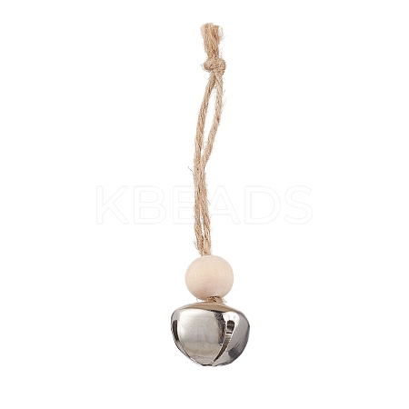 Iron Bell Pendant Decoration HJEW-JM02228-03-1