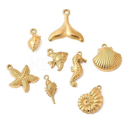 Ocean Theme 201 Stainless Steel Pendants STAS-F348-01F-G-1