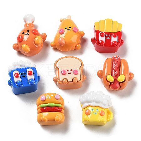Opaque Resin Imitation Food Decoden Cabochons RESI-H155-07-1