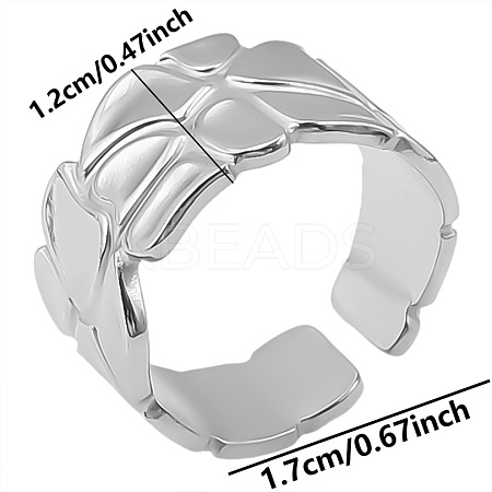 Non-Tarnish Minimalist 304 Stainless Steel Cuff Rings EG1684-1-1
