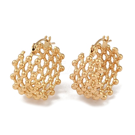 Ion Plating(IP) 201 Stainless Steel Hoop Earrings LS-EJEW-I309-29G-1