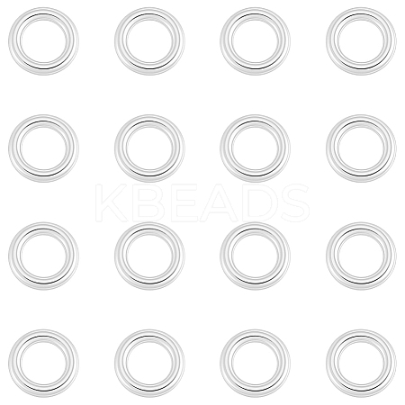20Pcs 925 Sterling Silver Round Rings STER-BBC0009-64B-S-1