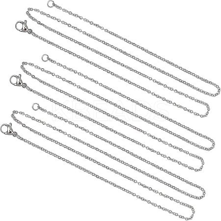 Trendy Unisex 304 Stainless Steel Cable Chain Necklaces STAS-UN0003-39P-1