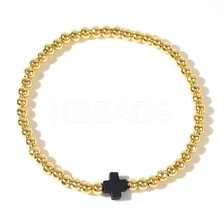 304 Stainless Steel Bead Stretch Bracelets for Women PB2663-1-1