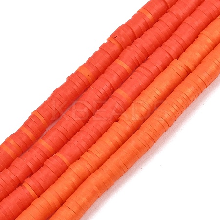 Flat Round Handmade Polymer Clay Beads CLAY-XCP0001-34-1