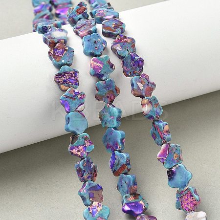 Dyed Synthetic Imperial Jasper Beads Strands G-D337-10mm-B02-1